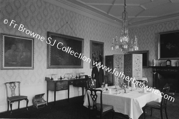 LISMORE CASTLE  DINING ROOM FROM EAST WITH JOHN POLLAND